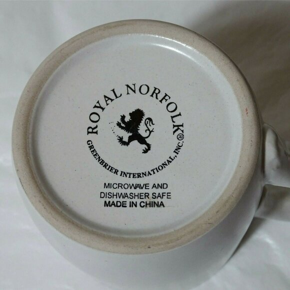 Royal Norfolk Coffee Cup Mug Cappuccino Beige Black - Picture 6 of 7